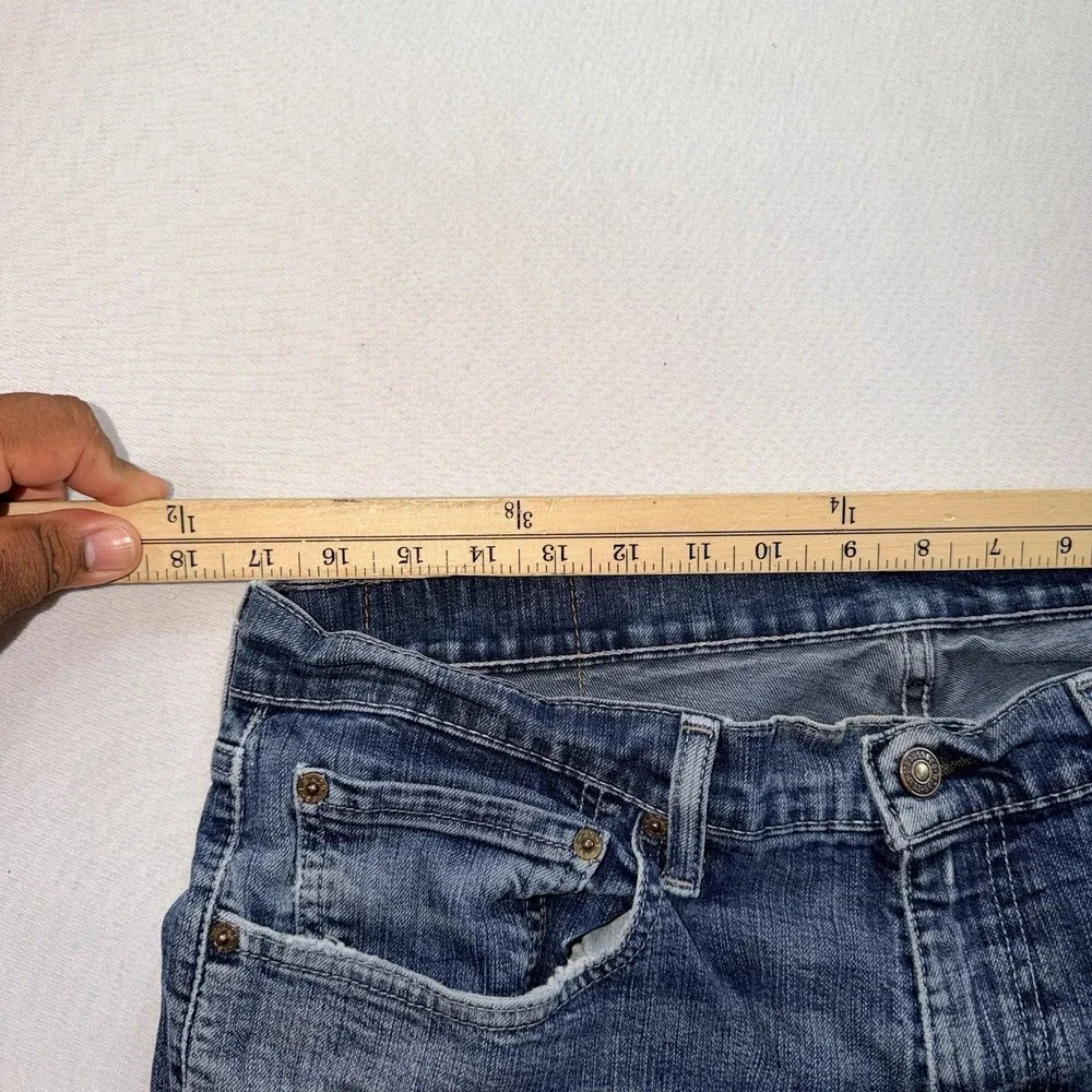Levi's Men Blue Jeans 505 Denim Distressed Casual Size 36X32